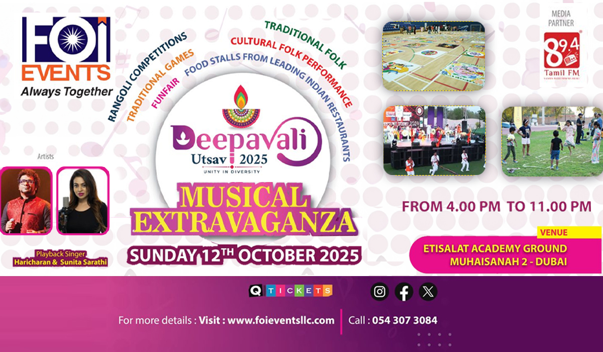 Celebrate Diwali in Dubai | Deepavali Utsav 2025 at Etisalat Academy
